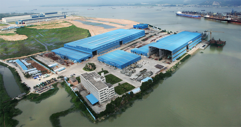 珠海太平洋海洋工程造船厂全景航拍