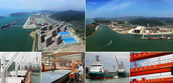 浙江造船有限公司航拍，造船厂航空摄影，造船厂全景摄影