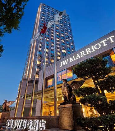 杭州JW万豪酒店摄影，杭州JW万豪酒店夜景摄影，杭州酒店摄影