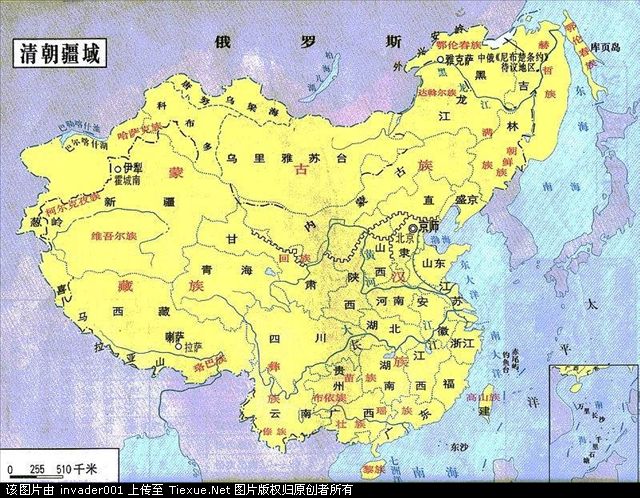 【清朝疆域行政区划图】看清朝领土变迁