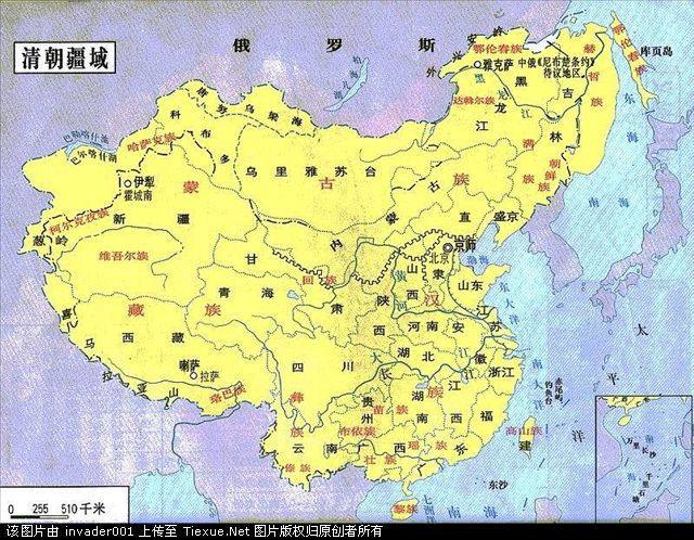 1820年左右,清朝省级区划图图片