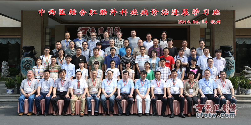 2014中西医结合肛肠外科疾病诊治进展学习班集体照摄影，培训班团体照摄影