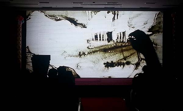 杭州沙画艺术,沙画表演,沙画出场，杭州沙画演绎，杭州婚礼沙画表演，杭州年会沙画